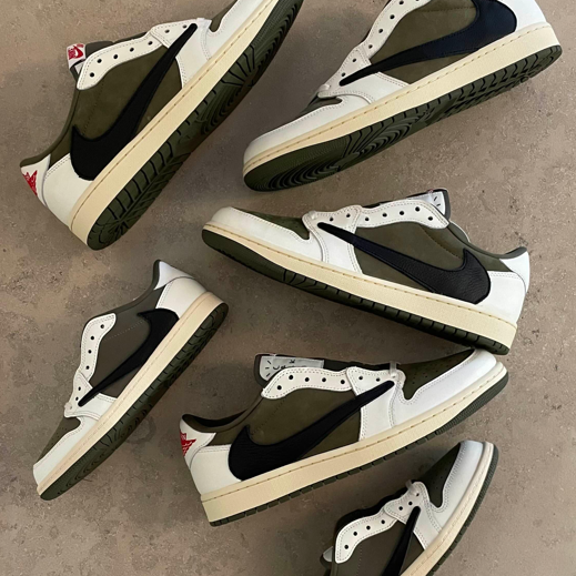 Jordan 1 Retro Low OG SP Travis Scott Medium Olive Sneakable
