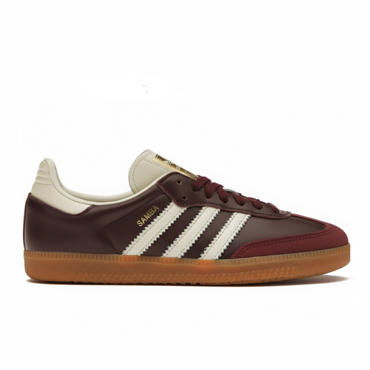 adidas Samba OG Maroon Gold Metallic (Women's)
